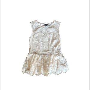NWT. Forever ivory/off white 21 lace peplum top